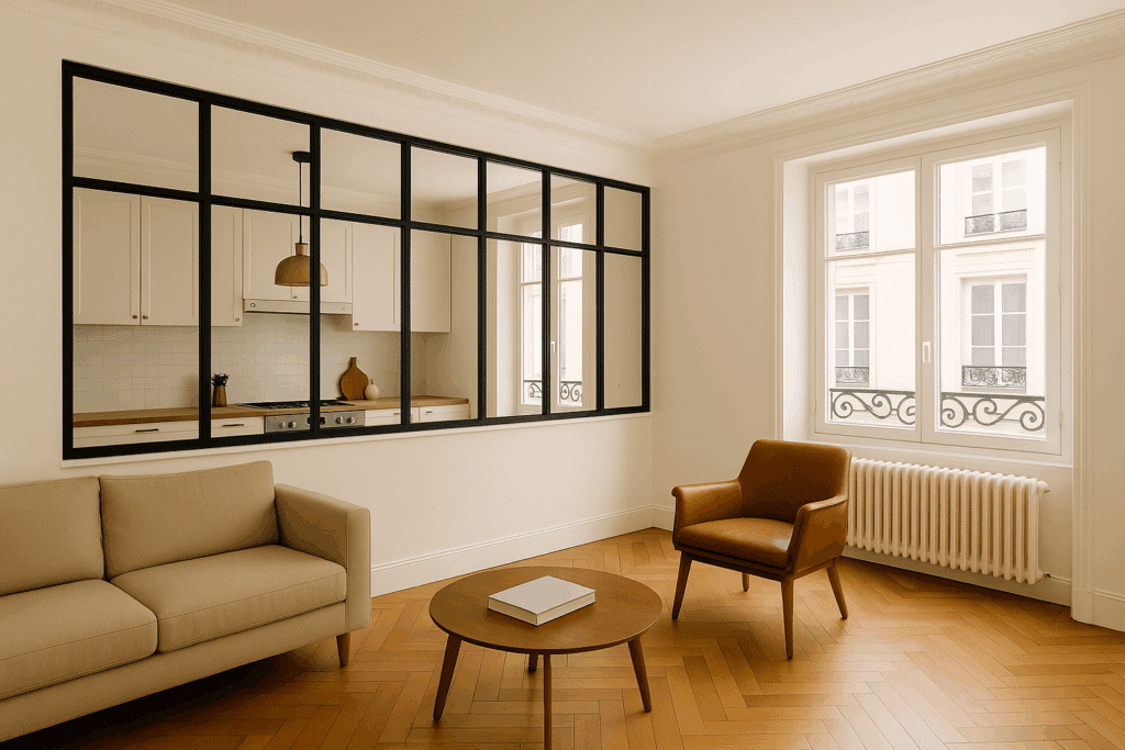Grande verrière intérieure sur mesure