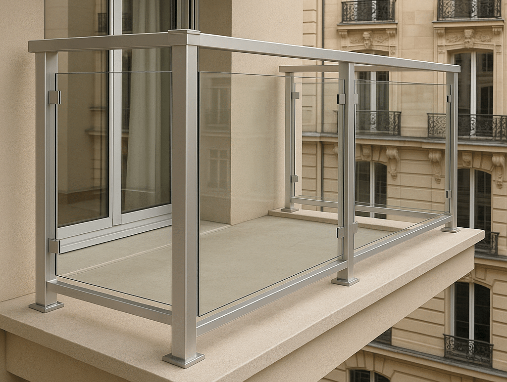 garde corps en verre balcon