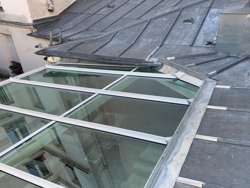 Toit en verre blanc dewerpe